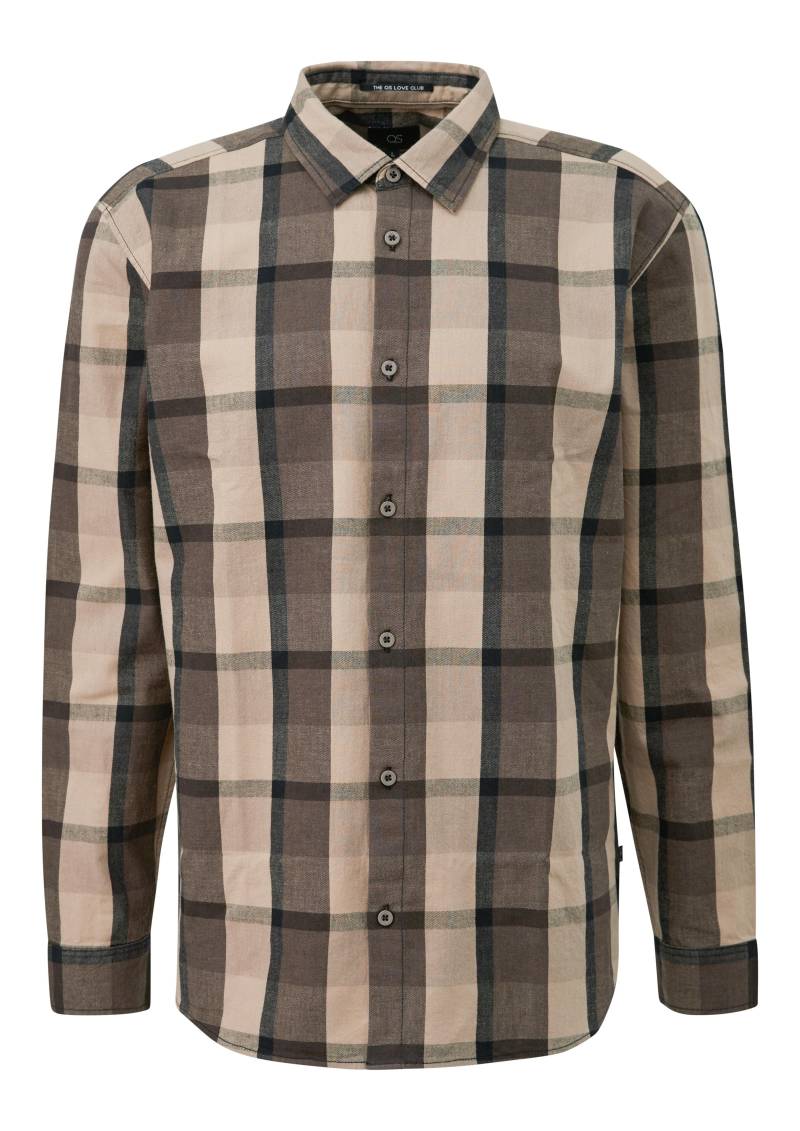 qs - Hemd braun|beige - Gr. - L von qs