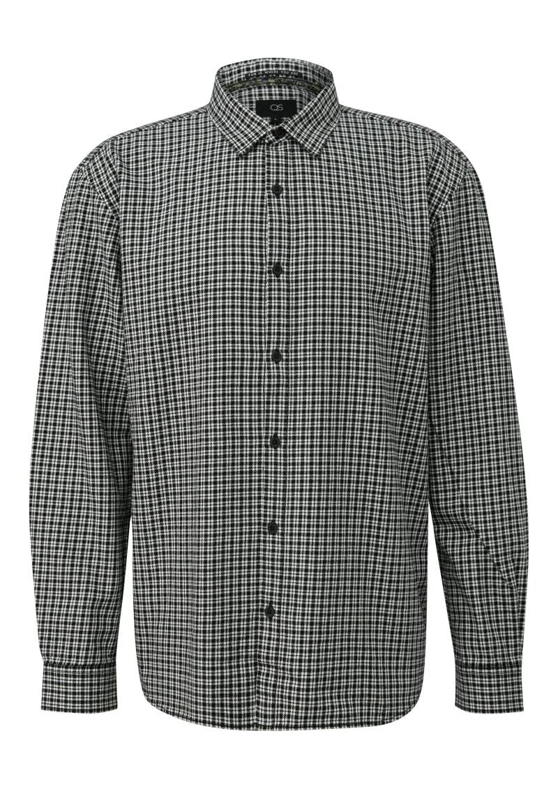 qs - Hemd schwarz|weiß - Gr. - M von qs