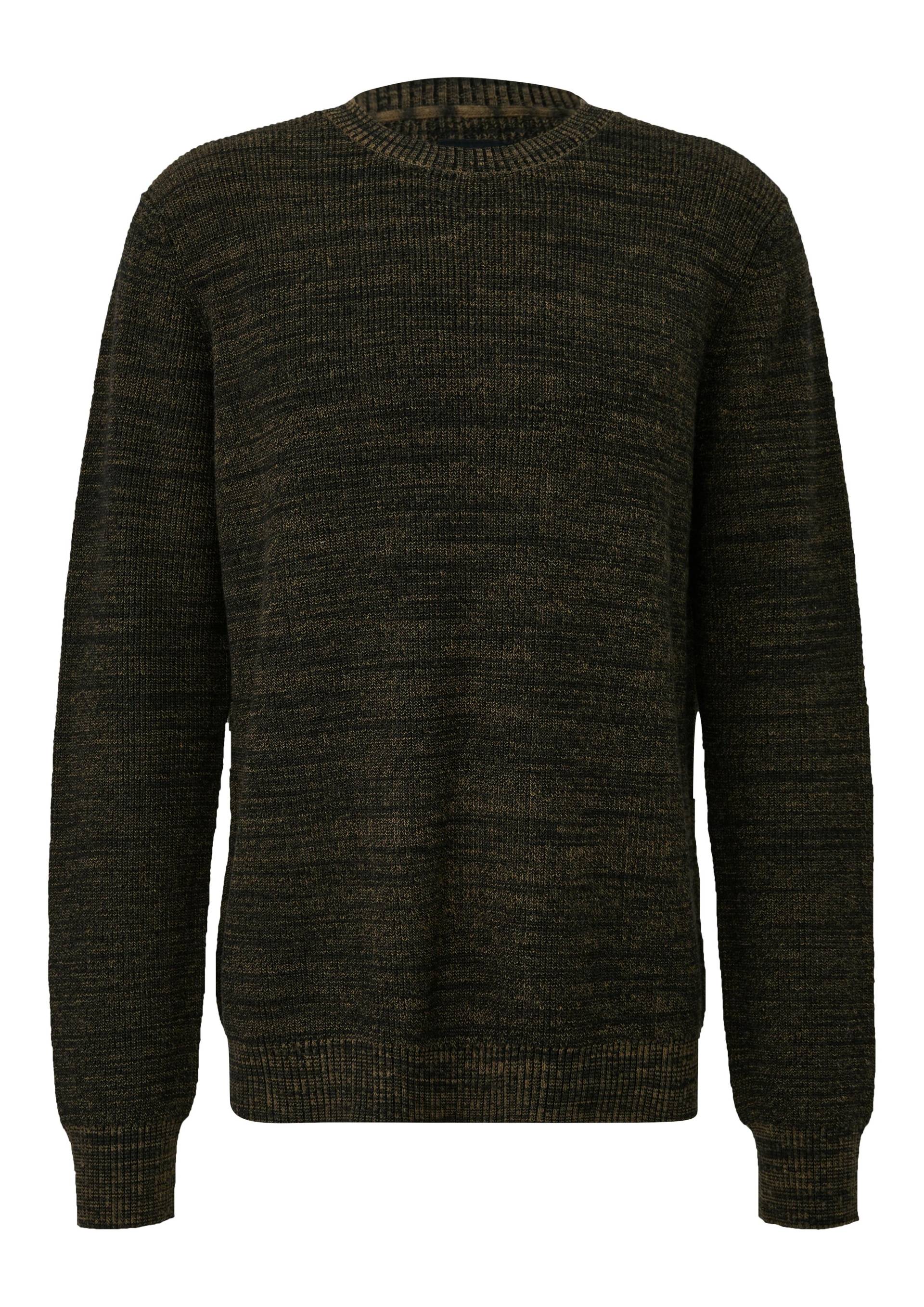 qs - Strickpullover braun|schwarz - Gr. - L von qs