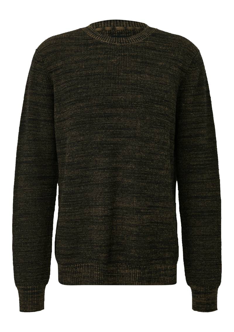 qs - Strickpullover braun|schwarz - Gr. - L von qs