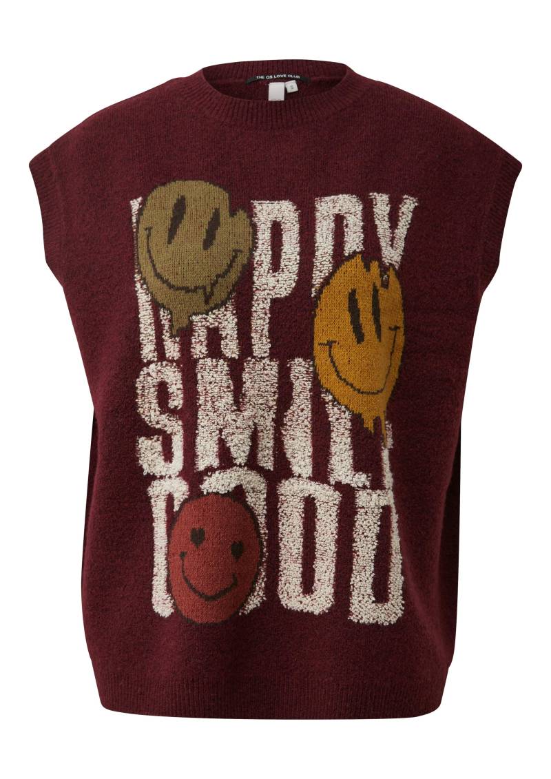 qs - Strickpullover rot|mehrfarbig - Gr. - M von qs