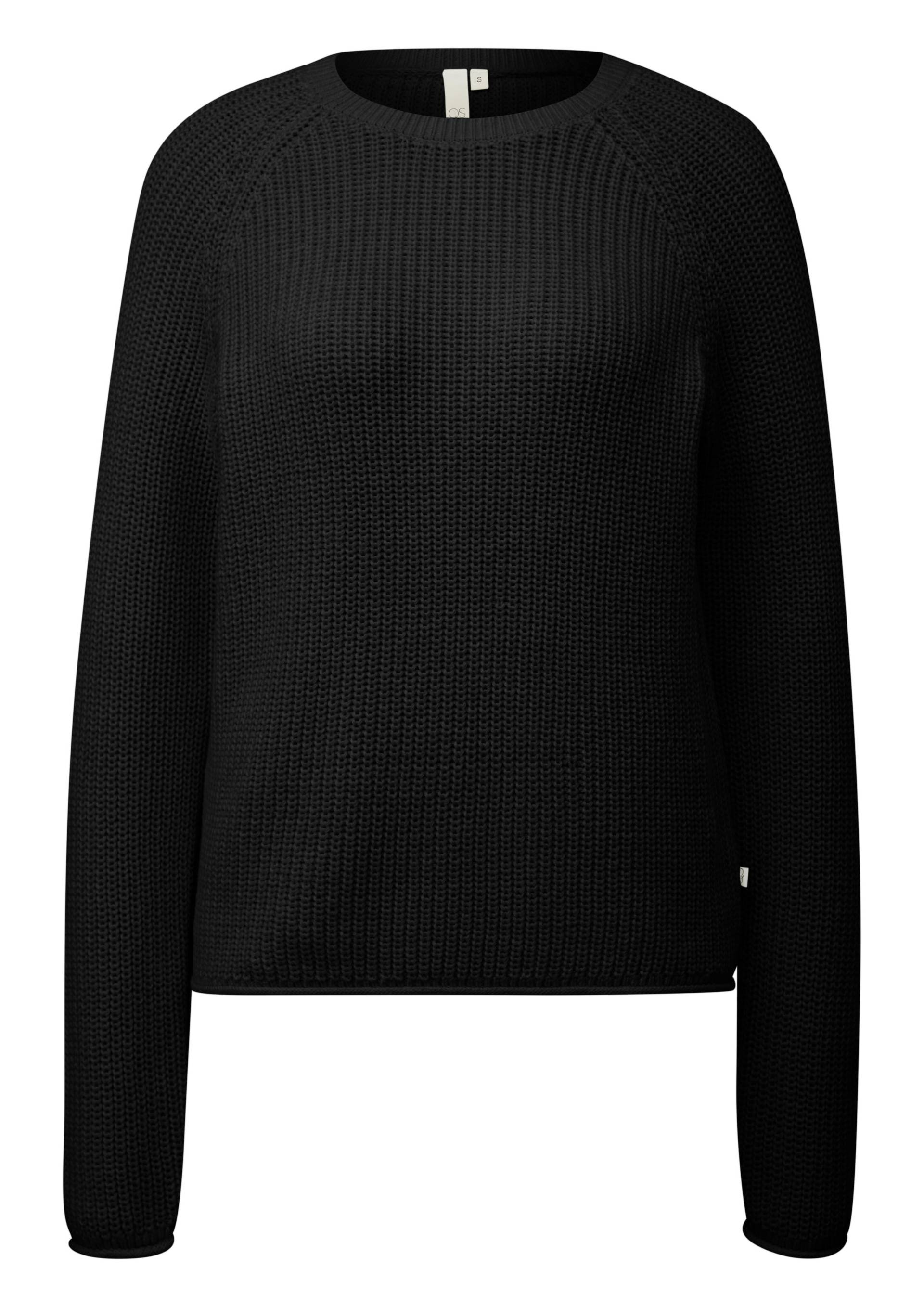 qs - Strickpullover schwarz - Gr. - M von qs