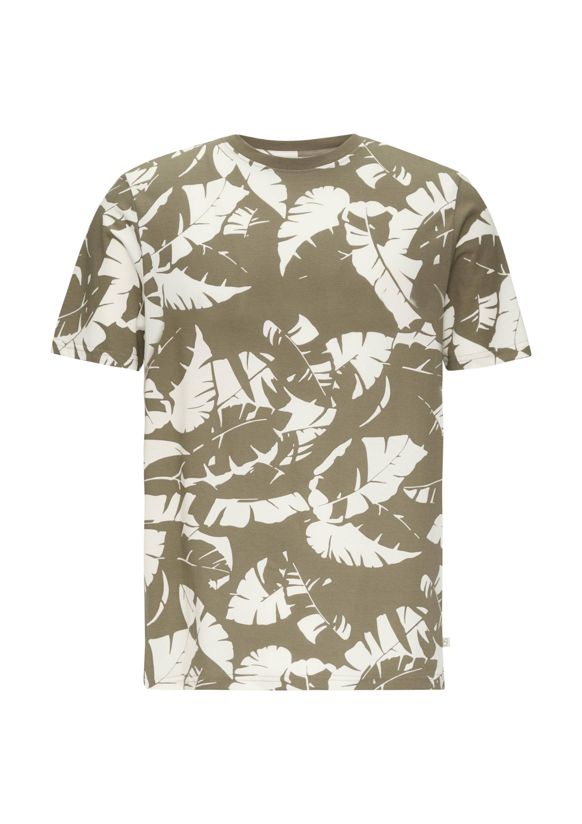 qs - T-Shirt braun|weiß - Gr. - S von qs