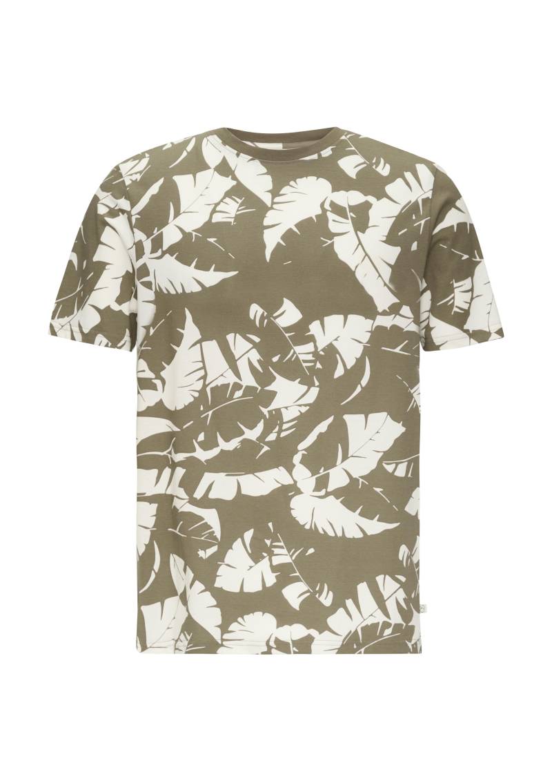 qs - T-Shirt braun|weiß - Gr. - S von qs