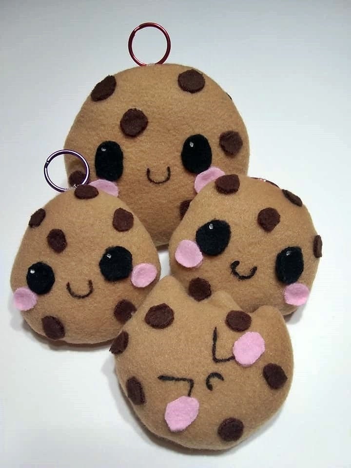 Cookie Plüsch/Schlüsselanhänger | Kawaii Plüsch, Geschenke Für Kinder, Zurück Zu Schule, Essen Schlüsselanhänger, Filz Essen, Essen von qtpill