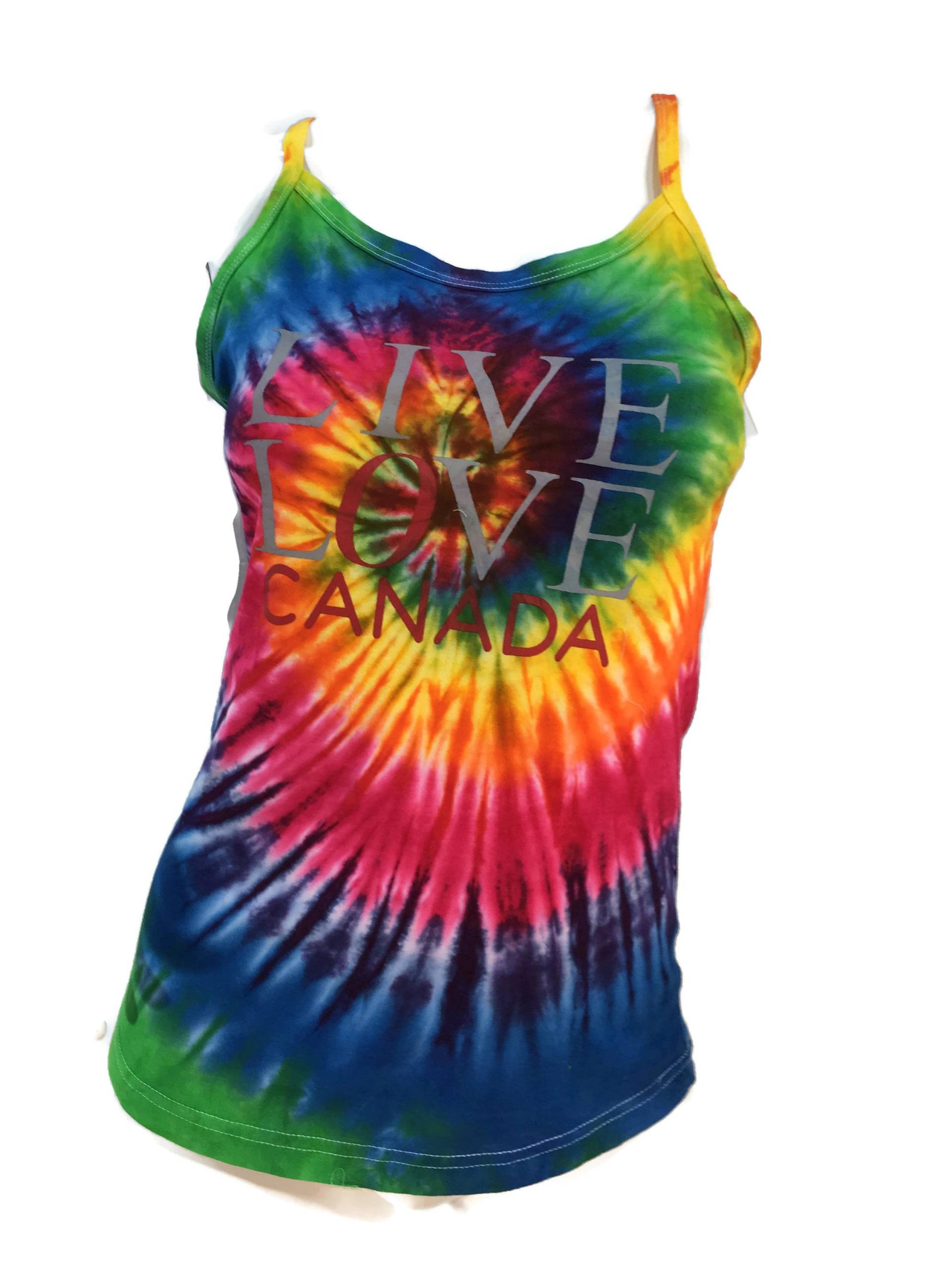 Regenbogen Kanada Krawatte Farbstoff Tank-Top von qualicumclothworks