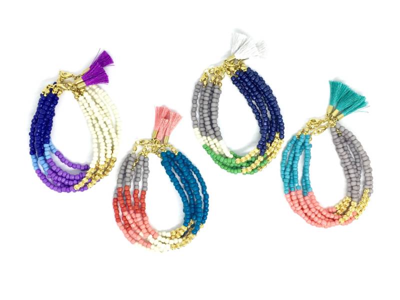 Das Lilly Armband Farbe Blockiert Mit Quaste Das Lilly Armband Farbe Blockiert Mit Quaste von quambydesigns