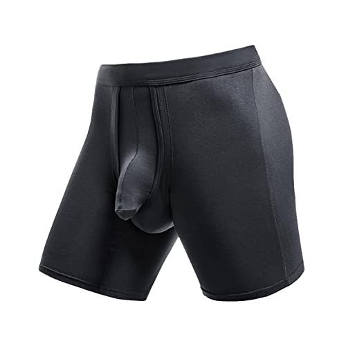 qudang Herren Elefanten Boxershorts Hüftester Reizunterwäsche Baumwolle Unterwäsche Männer Unterhosen Stretch Erotik Autmungsaktiv Sportunterhose Bequeme Retroshorts(4XL, Grau) von qudang