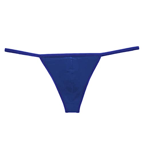 qudang Herren String Mini Slips Männer Sexy Strings Tanga Klassische Strings aus Microfaser Low Rise Unterwäsche Bequeme Unterhose G-String Bikinis Erotik Dessous （Blau ，XL von qudang