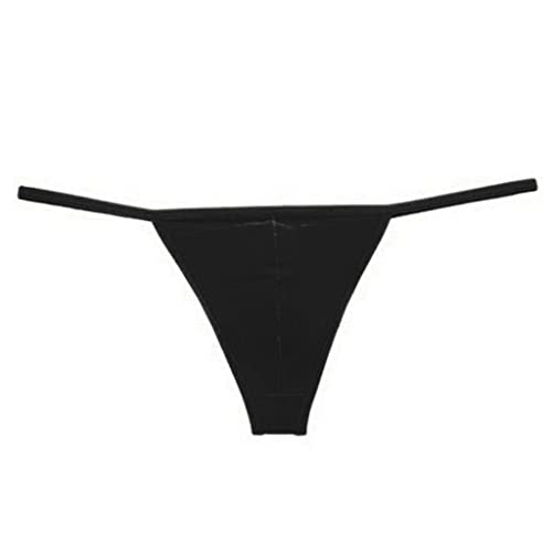 qudang Herren String Mini Slips Männer Sexy Strings Tanga Klassische Strings aus Microfaser Low Rise Unterwäsche Bequeme Unterhose G-String Bikinis Erotik Dessous （Schwarz ，M von qudang