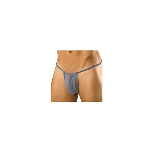 qudang Herren Strings Tanga Mini Slip Männer Sexy Unterwäsche Unterhose Schlüpfer Reizunterwäsche Dessous Erotische Wäsche Reizwäsche Klassische Strings Geschenk （Grau，3XL von qudang