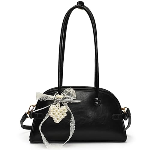 qudkdhs Crossbody Bag Leder Breiter Gurt Handtasche Damen Abnehmbar Schultergurt Premium Women's Spacious Elegant Handbags Women's Shopper Shoulder Tote PU Leather Medium with Handle Shoulder von qudkdhs