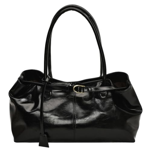 qudkdhs Crossbody Bag Leder Breiter Gurt Handtasche Damen Abnehmbar Schultergurt Premium Women's Spacious Elegant Handbags Women's Shopper Shoulder Tote PU Leather Medium with Handle Shoulder von qudkdhs