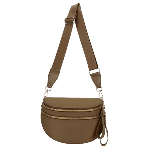 qudkdhs Crossbody Bag Leder Breiter Gurt Handtasche Damen Abnehmbar Schultergurt Premium Women's Spacious Elegant Handbags Women's Shopper Shoulder Tote PU Leather Medium with Handle Shoulder von qudkdhs