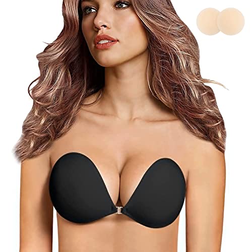 queensecret 2023 Klebe BH, Push up Trägerloser Selbstklebender BH, Unsichtbarer Silikon-BH für rückenfreies Kleid, Schwarz, 80C queensecret 2023 Klebe BH, Push up Trägerloser Selbstklebender BH, Unsichtbarer Silikon-BH für rückenfreies Kleid, Schwarz, 80C von queensecret