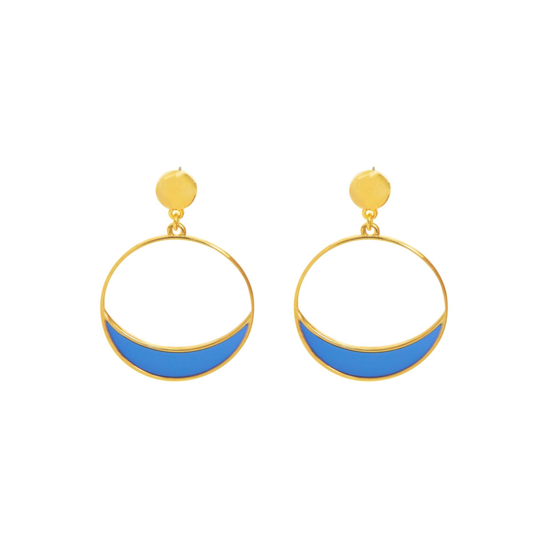 Blaue Ohrringe-Kreis Ohrringe-statement Ohrringe-Mond Ohrringe-Oversized Ohrringe-Runde Ohrringe-Chunky Schmuck-Boho Look von queserabags