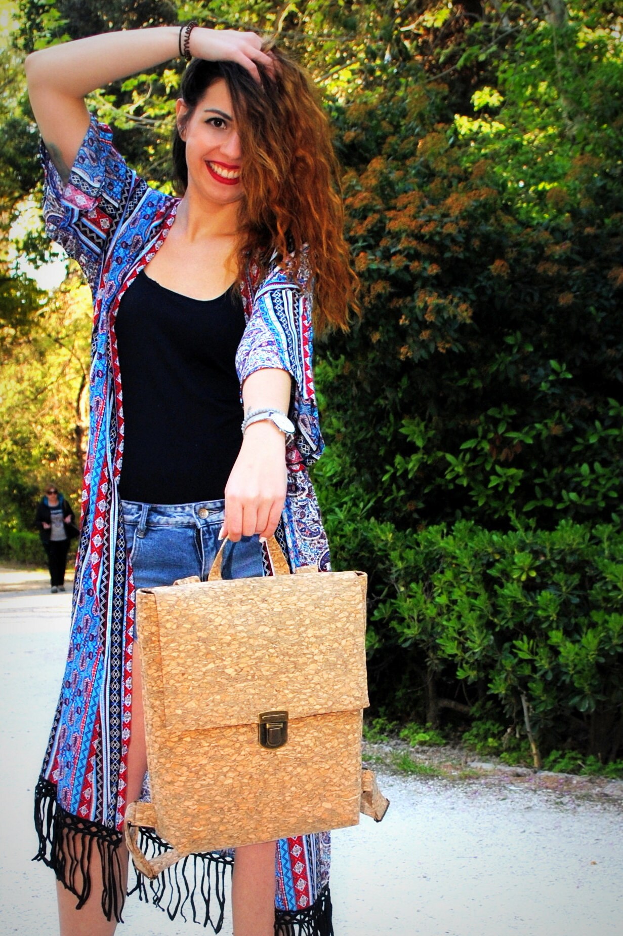 Hipster Tasche-Boho Rucksack-Kork Rucksack-Eco Freundliche Tasche-City Rucksack-Vegan Reisetasche-Valentinstag Geschenk-Kork Tasche-College von queserabags