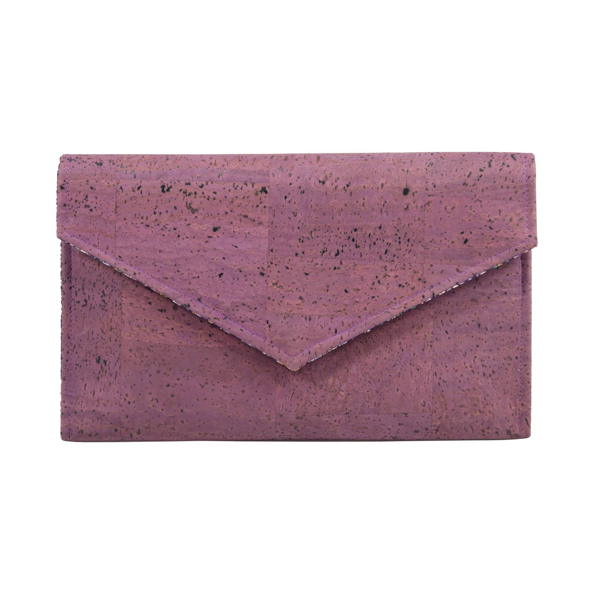 Lila Clutch-Kork Clutch-Chic Tasche-Eco Freundliche Geldbörse-Vegan Tasche-Sommer Geschenkeco Tasche-Vegan Geschenk-Kork Tasche-Kork von queserabags