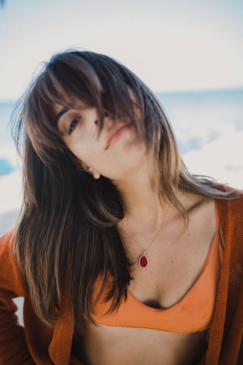 Oval Anhänger-Oval Halskette-Spiegel Locket-Valentinstag Geschenk-Rot Halskette-Geschenk Für Sie-Rot Anhänger-Gold Halskette-Chic von queserabags