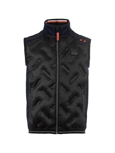 questo Weste Stehkragen, Reißverschluss, Farbakzente, schwarz black XXL Soquesto Kollektion Herbst/Winter 2024 von questo