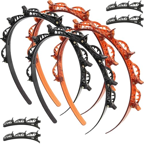 8er-Set Haarreifen mit Klammern, Bangs Hairstyle Hairpin, 4 Haarreif mit Klammern und 4 Haarhalter, Haarnadeln Frisurenhilfe, Haarband mit Clips für Damen Mädchen 8er-Set Haarreifen mit Klammern, Bangs Hairstyle Hairpin, 4 Haarreif mit Klammern und 4 Haarhalter, Haarnadeln Frisurenhilfe, Haarband mit Clips für Damen Mädchen von qufzdopv
