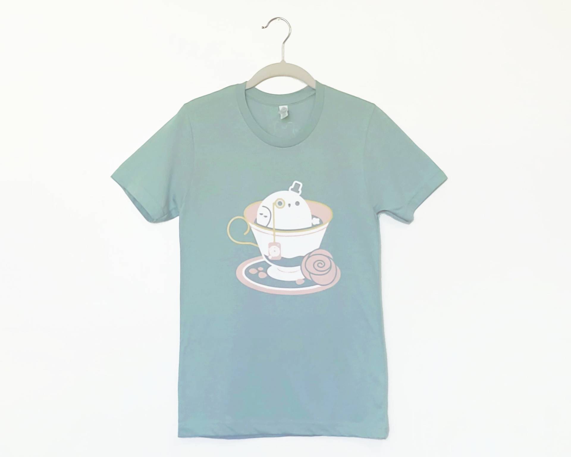 Eulen-Graues Rosen-Tea-Shirt Eulen-Graues Rosen-Tea-Shirt von quiescentsnow