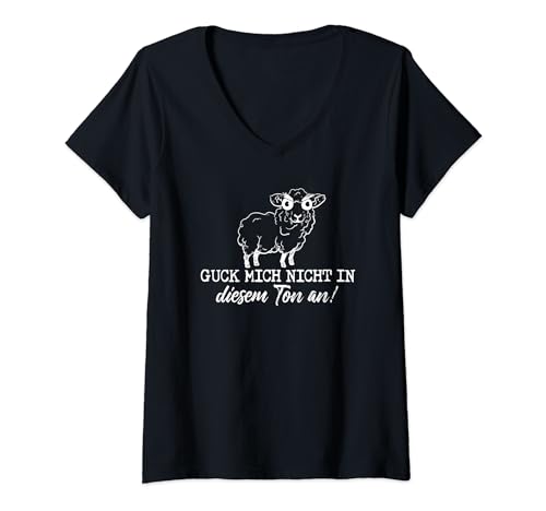 Damen guck mich nicht in diesem ton an! T-Shirt mit V-Ausschnitt von quotesgermanpremiums hoangsayingfunclubs