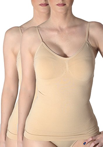 R-Dessous Slim Figur Hemd Shapwear Bauchweg Mieder Lif BH Hemdchen ,2 Beige,Herstellergroesse L/XL (40-42) von r-dessous