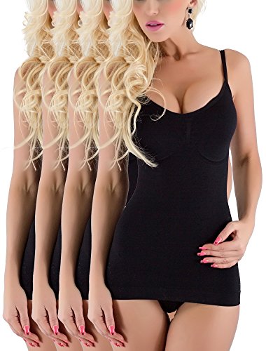 R-Dessous Slim Figur Hemd Shapwear Bauchweg Mieder Lif BH Hemdchen ,4 Schwarz,Herstellergroesse L/XL (40-42) von r-dessous