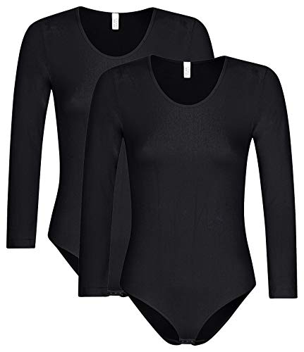 r-dessous 1-3 Stück Damen langarm Body nahtlose Mikrofaser für Sport von r-dessous