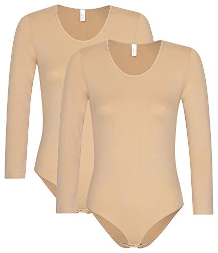 r-dessous 1-3 Stück Damen langarm Body nahtlose Mikrofaser für Sport von r-dessous