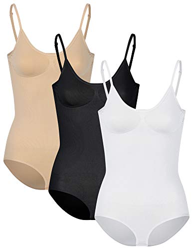 r-dessous 1-3 Stück Damen Shapewear Body figurformend nahtlose Mikrofaser Unterwäsche Groesse: S/M von r-dessous