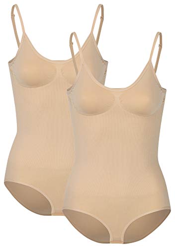 r-dessous 1-3 Stück Damen Shapewear Body figurformend nahtlose Mikrofaser Unterwäsche Groesse: XXL/XXXL von r-dessous