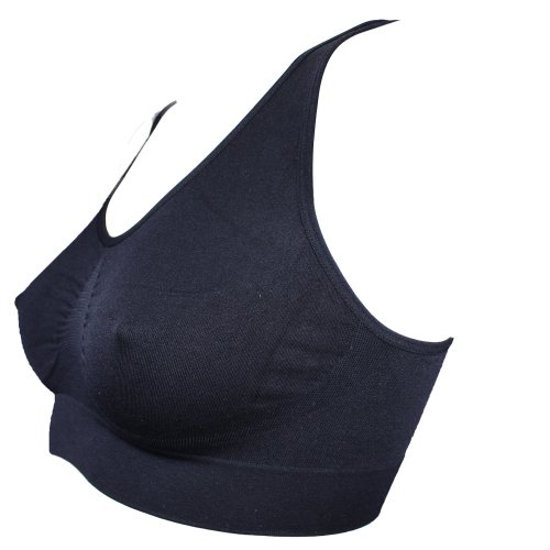 r-dessous 1-4 St Damen Sport BH Fitness Training Bustier nahtlos Unterwäsche ohne Bügel Top Bra starker Halt Groesse: L/XL von r-dessous