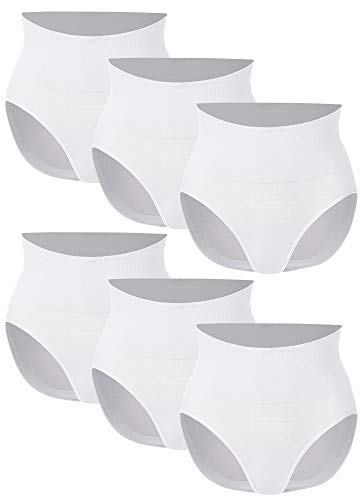 r-dessous 1-6 Stück Damen Miederhose Shapewear figurformend nahtlos Unterwäsche Slip Groesse: L/XL von r-dessous