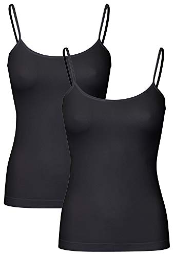 r-dessous 2-4 - 6 Damen Hemdchen Träger Unterhemd nahtlos Microfaser Groesse: S/M von r-dessous