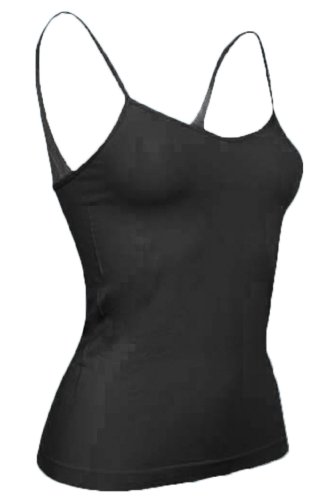 r-dessous 2 St. Damen Hemdchen Tank Top Shirt Spagettiträger nahtlos Microfaser schwarz Unterhemden Trägertop Groesse: XXL/XXXL von r-dessous