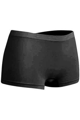 r-dessous 4 Stück schwarz Microfaser Panty Damen Hipster Unterwäsche Panties Boxershorts Hot Pants Seamless Groesse: S/M von r-dessous