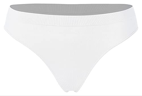 r-dessous 6 Stück Weisse Damen Strings Set Tangas hochwertige Seamless Unterwäsche Mikrofaser Groesse: XXL/XXXL von r-dessous