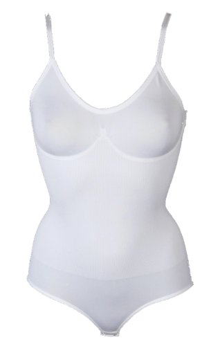 r-dessous Bauchweg Formbody Shapewear Mieder Body nahtlos Microfaser Unterwäsche weiss Groesse: S/M von r-dessous