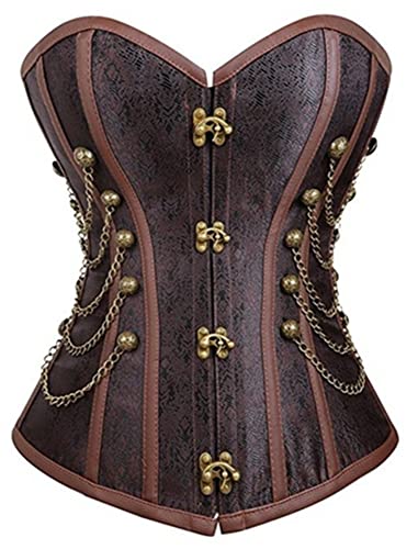 r-dessous Vintage Corsage schwarze Korsett Shirt Bustier Korsage Top Steampunk Corsagentop Gothic Rockabilly Groesse: 6XL von r-dessous