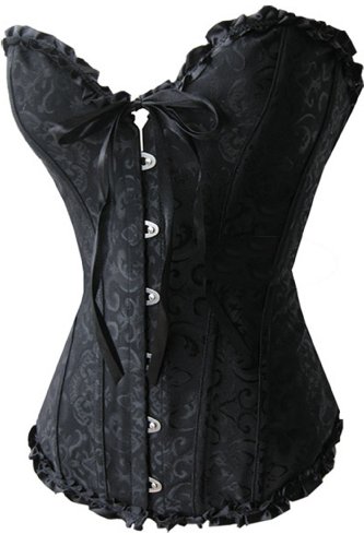 r-dessous schwarzes Herzform Gothic Korsett Corsage Groesse: 6XL von r-dessous