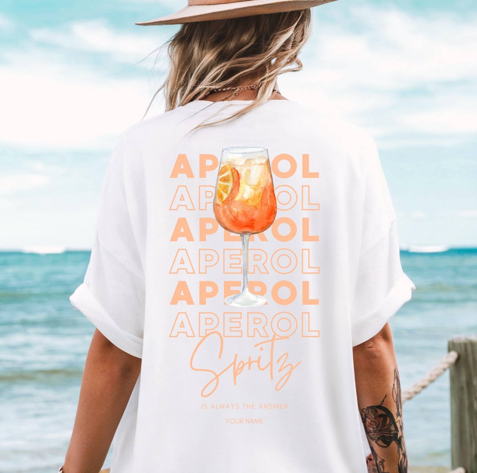 Benutzerdefinierte Aperol Spritz Shirt, Sommer Liebhaber, Geschenk Beste Freundin, Bachelorette, Spritz, Aperol, Urlaubs Shirt von rabealisaDESIGN