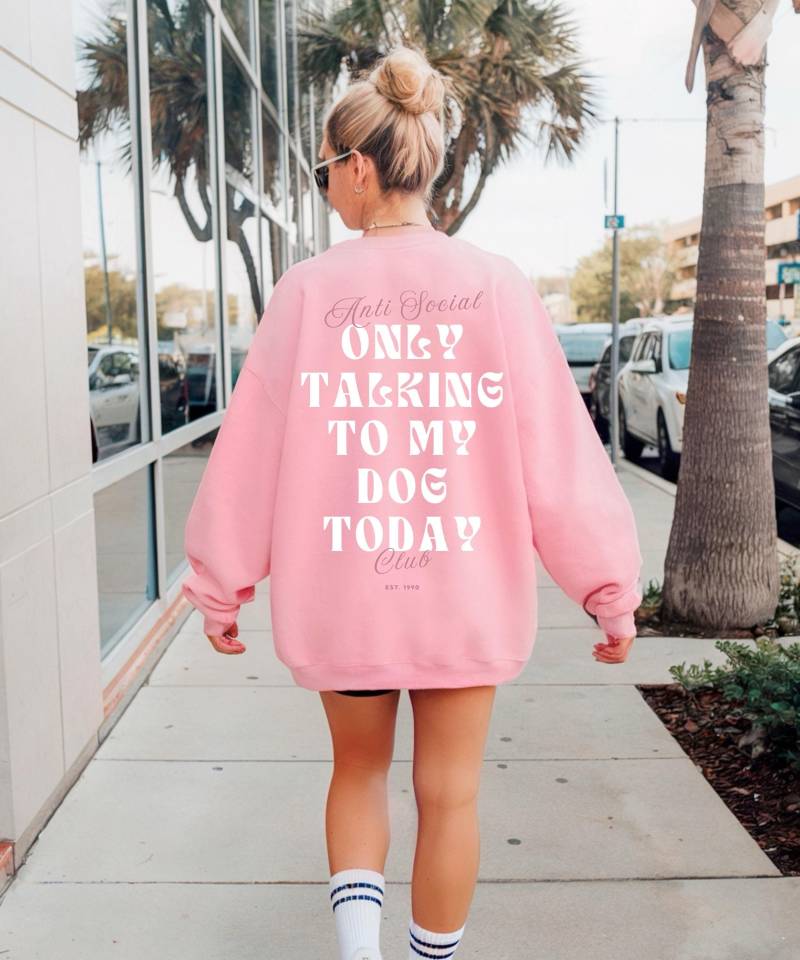 Nur Im Gespräch Mit Meinem Hund Pullover, Anti Sozialen Sweatshirt, Hundeliebhaber Geschenk Für Hundemütter, Hundebesitzer Geschenk, Hundemama Shirt von rabealisaDESIGN