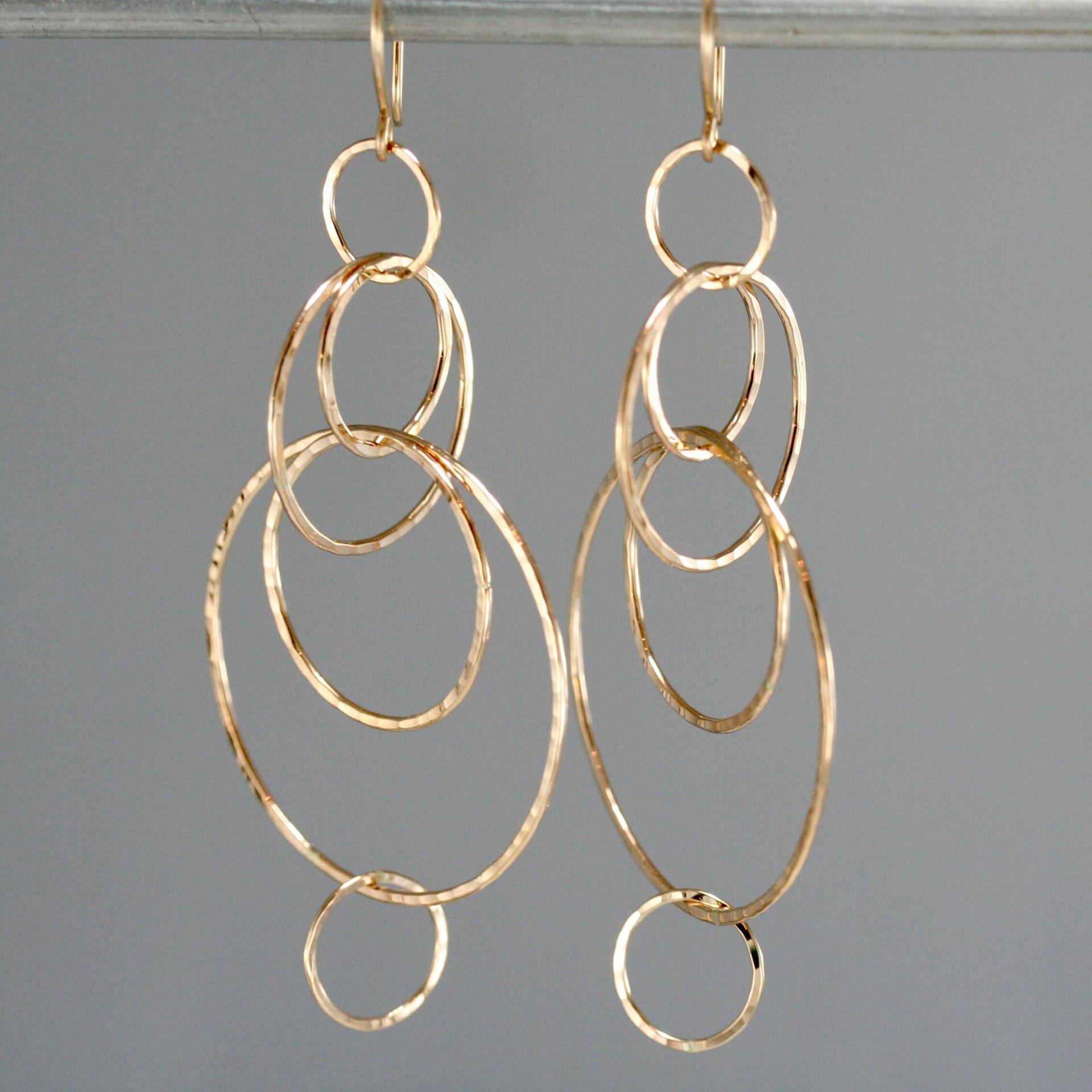 Extra Große Silber Multi Hoop Ohrringe, Rachel Wilder Handmade Jewelry von rachelwilder