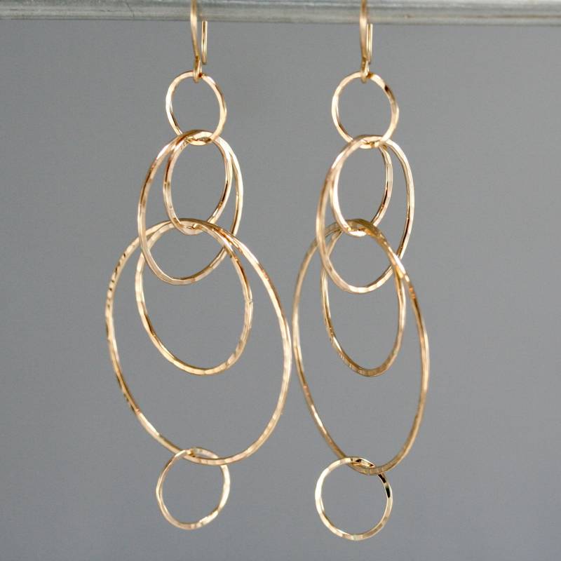 Extra Große Silber Multi Hoop Ohrringe, Rachel Wilder Handmade Jewelry von rachelwilder