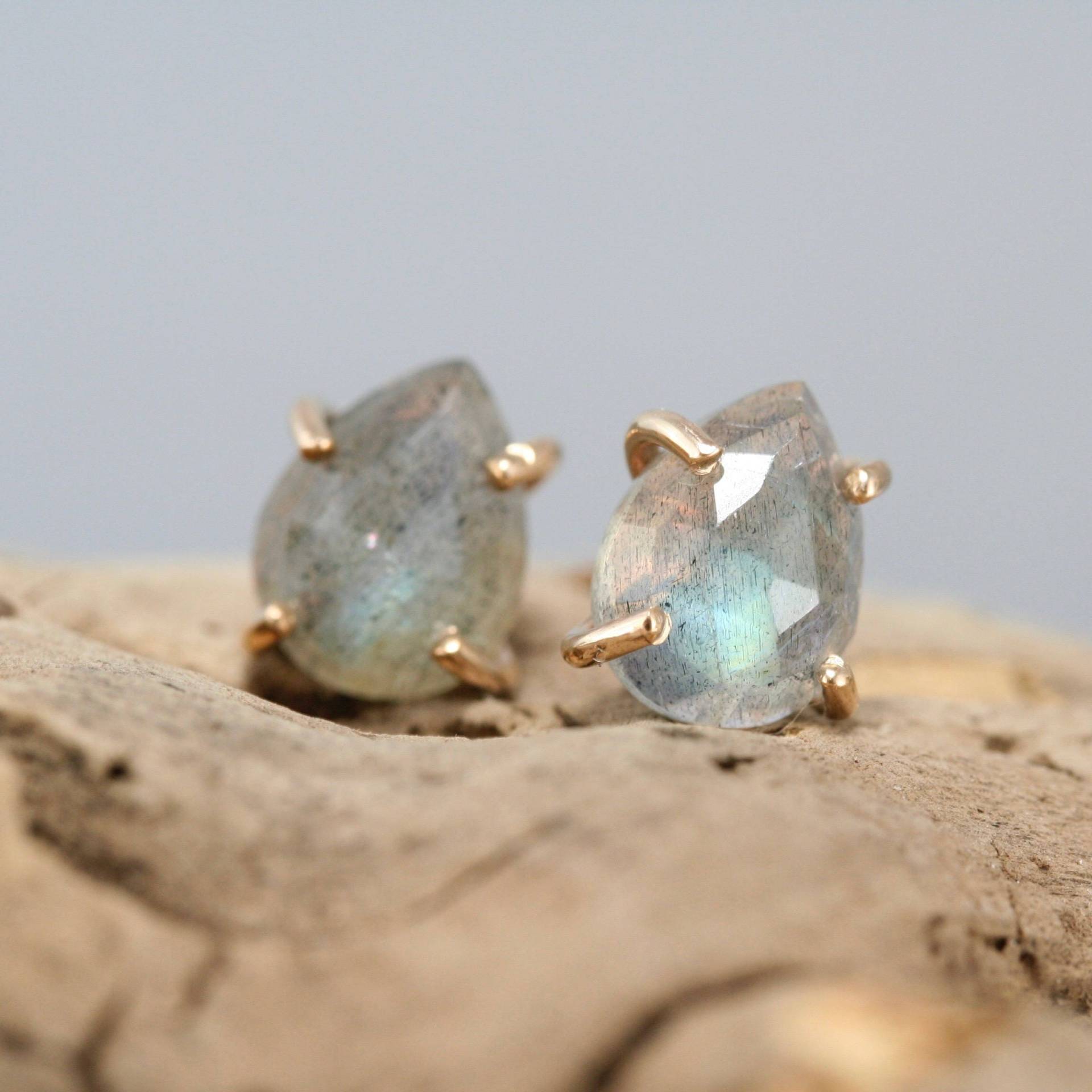 Labradorit Ohrstecker, Rachel Wilder Handmade Jewelry von rachelwilder