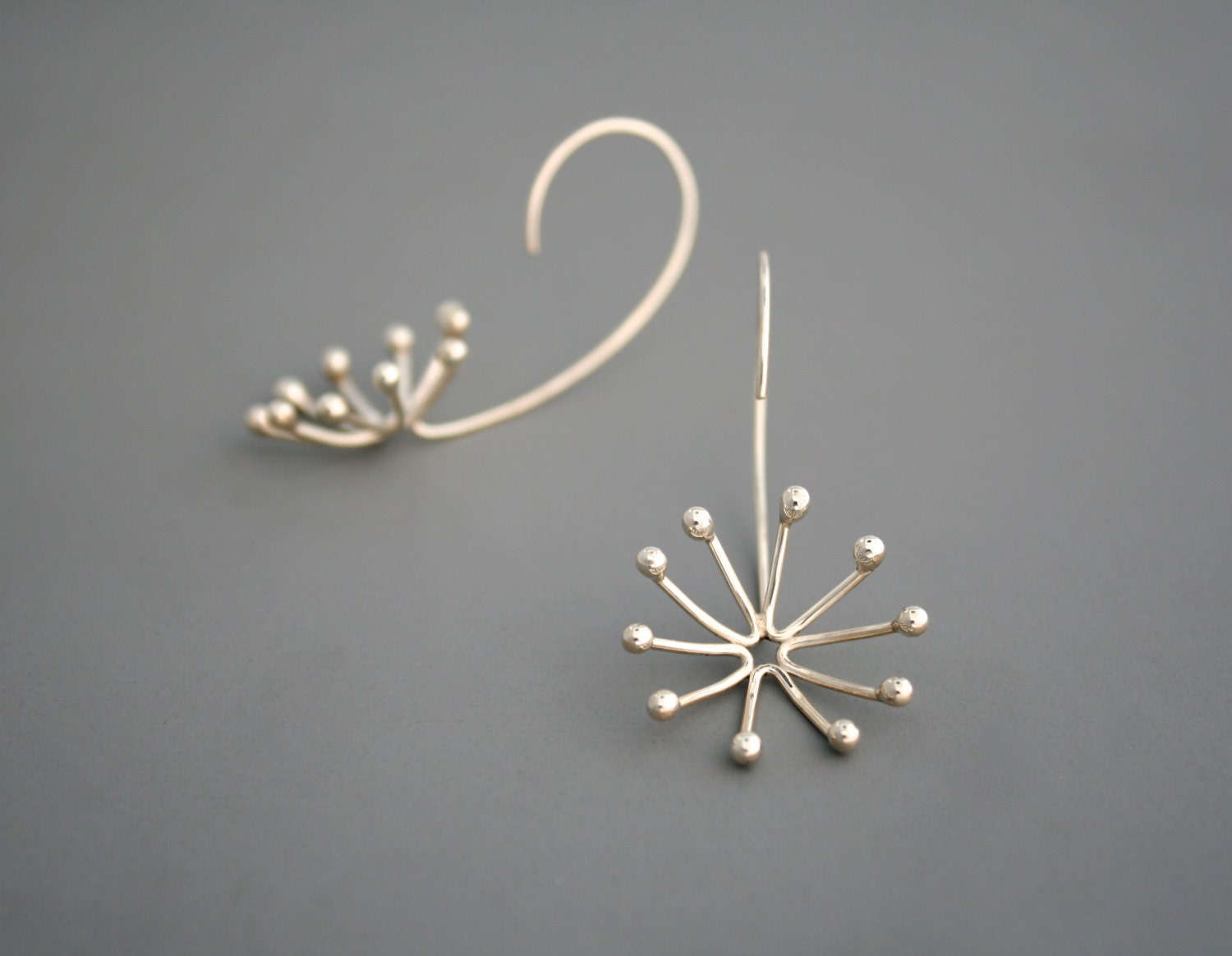 sterling Silber Blütenknospen Ohrringe, Rachel Wilder Handgemachter Schmuck von rachelwilder