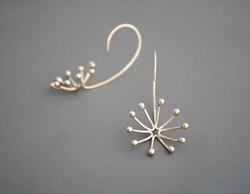 sterling Silber Blütenknospen Ohrringe, Rachel Wilder Handgemachter Schmuck von rachelwilder