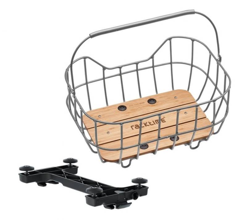 racktime Fahrradkorb Racktime System Korb Baskit Breeze 2.0 silber 47x35x24 cm von racktime